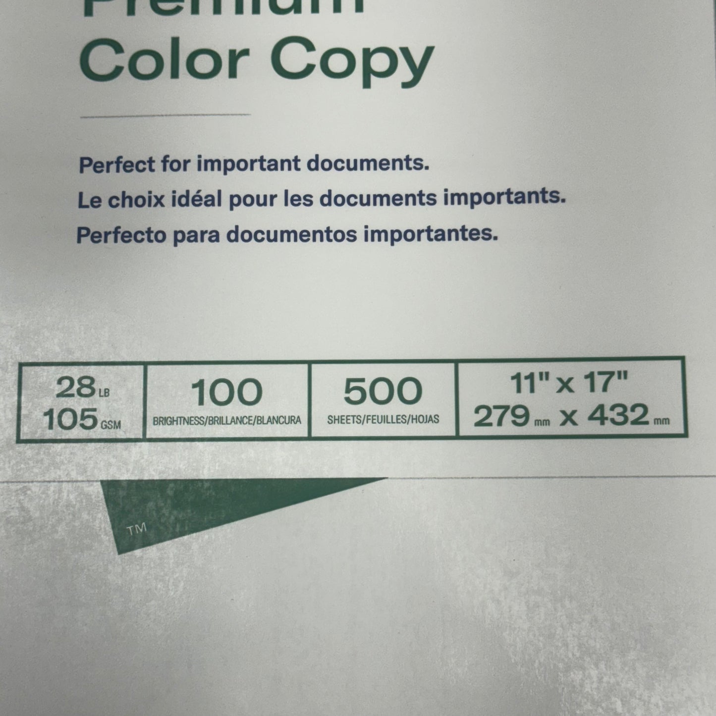 HAMMERMILL (500 SHEETS) Premium Color Copy Paper  Size: 11”x17” Model: 102500R