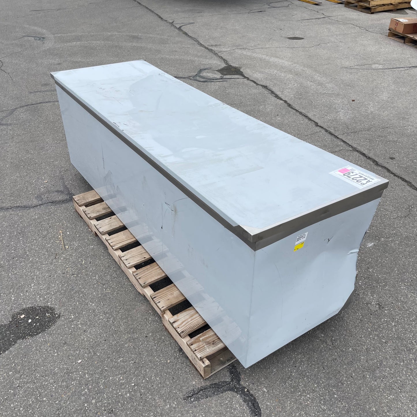 ZA@ REGENCY Enclosed Base Table 96”x30”x30” Stainless Steel 600EBT3096 (AS-IS)