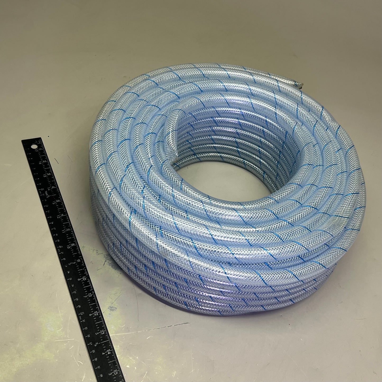 EUROTECH Braided Nylon Vinyl Tubing HVAC Applications 1/2" 100' Clear 100479