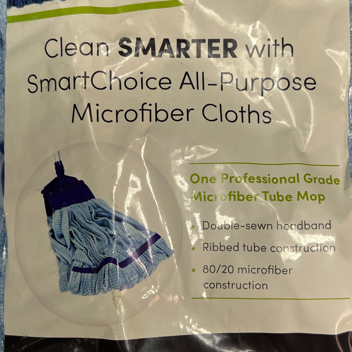 SMART CHOICE  (6 PACK) Professional Microfiber Tube Mop Head 18oz Blue M600018B