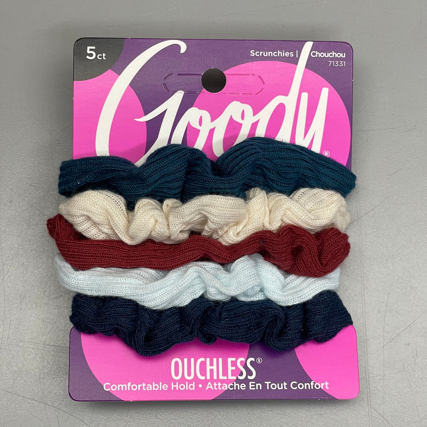 GOODY 3 Sets of 5! Comfort Hold Scrunchies 15 CT Assorted Colors 3001297 (New)