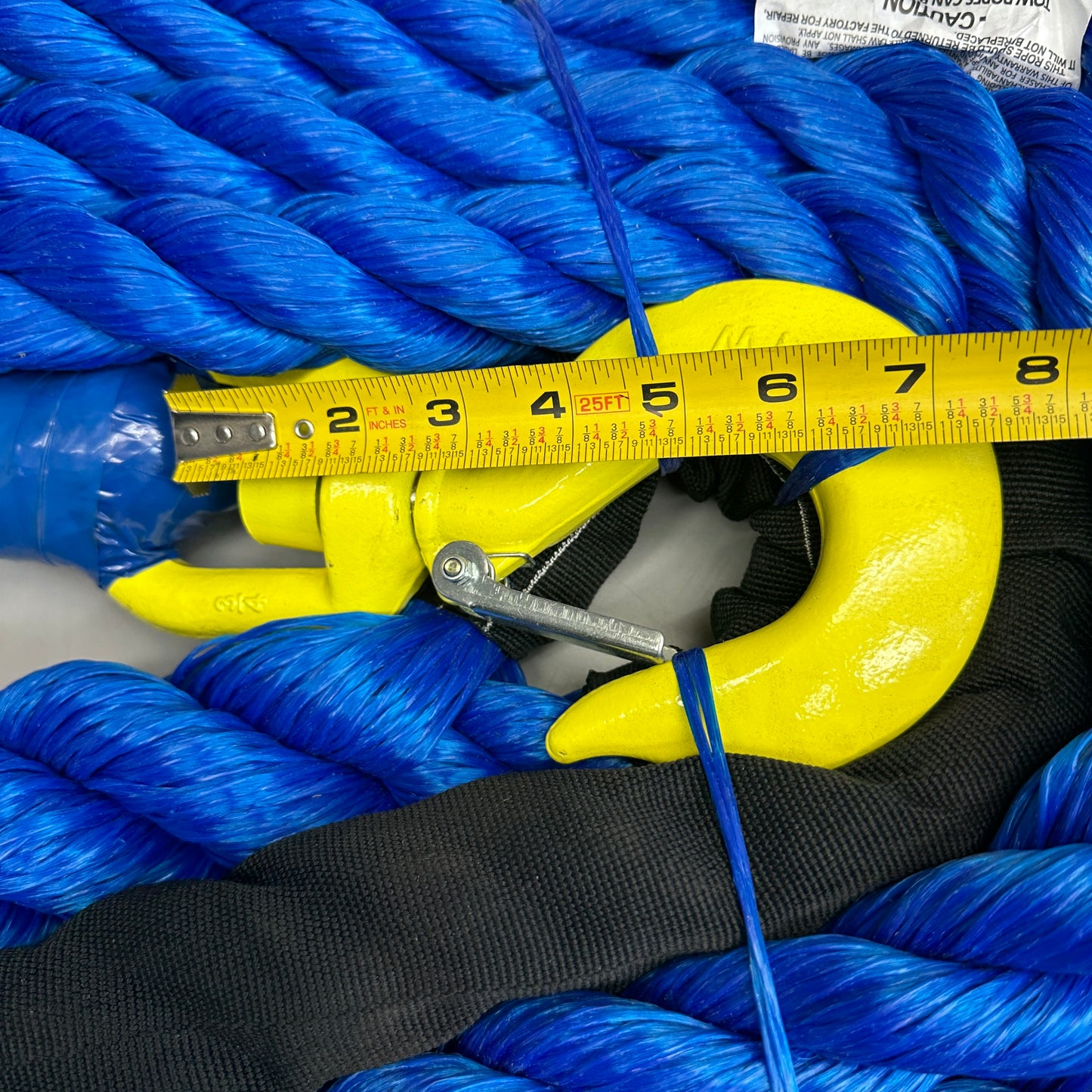 CUSTOM ROPES Tow Rope 3/4 Ton Truck/Small Tractors 37,500 lb Capacity Blue T035.5