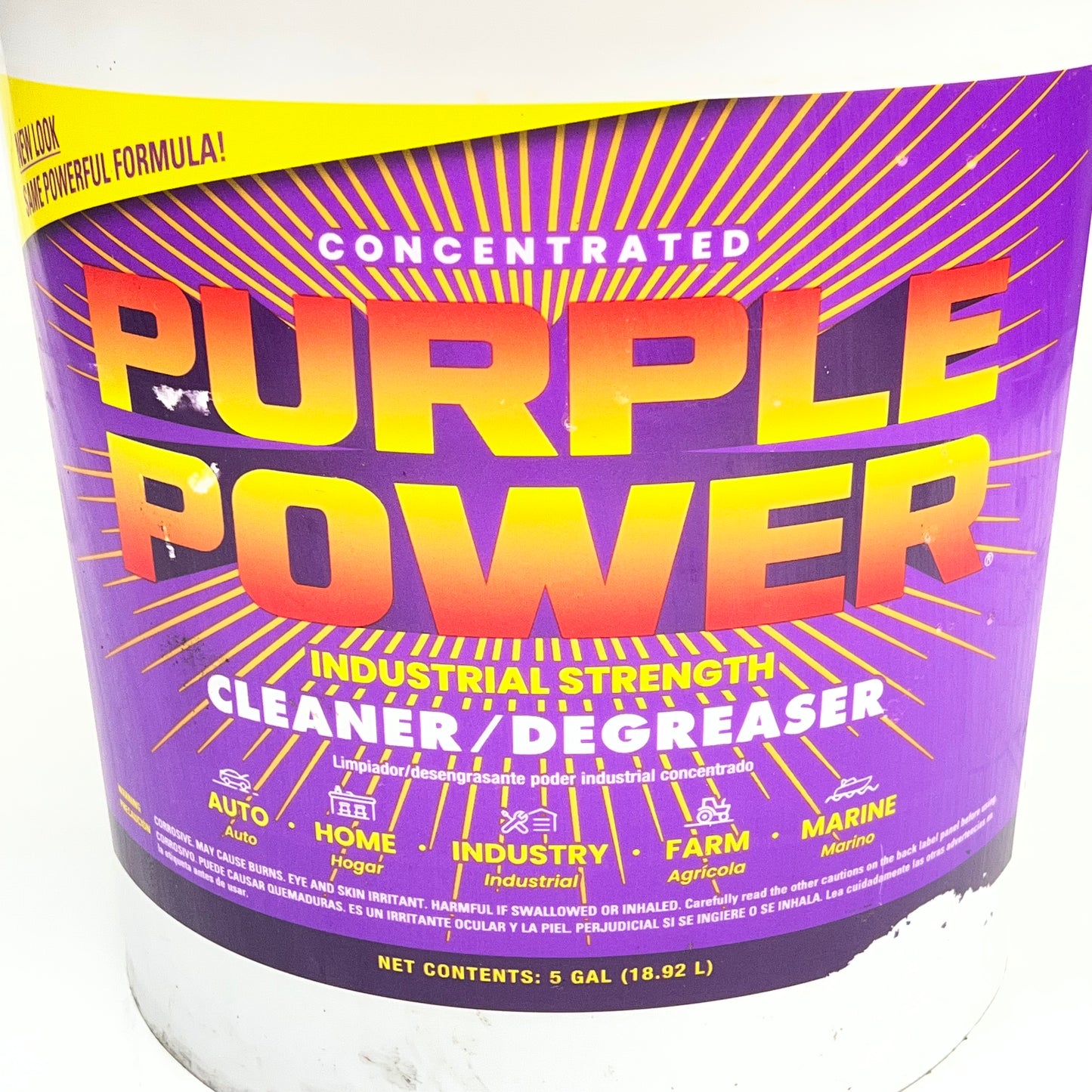 ZA@ PURPLE POWER  Power Concentrated Industrial Strength Cleaner/degreaser 5 Gal 4325P (As-is/Used)
