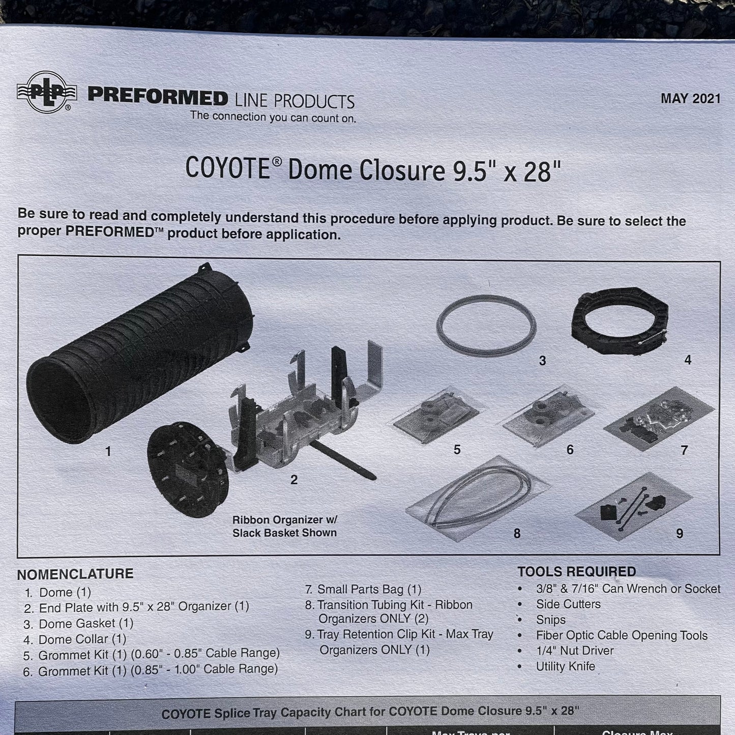 PLP Coyote Dome Enclosure 9.5” x 28” Black