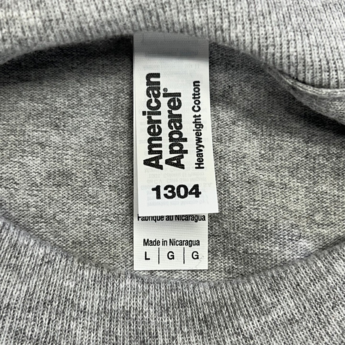ZA@ AMERICAN APPAREL (12 PACK) Heavyweight Cotton Long Sleeve Tee Unisex Sz L Grey 1304