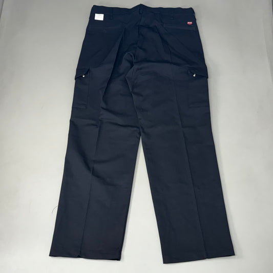 RED KAP Cargo Work Pant Button Closure Pockets Regular fit Men Sz38 Black PT88BK