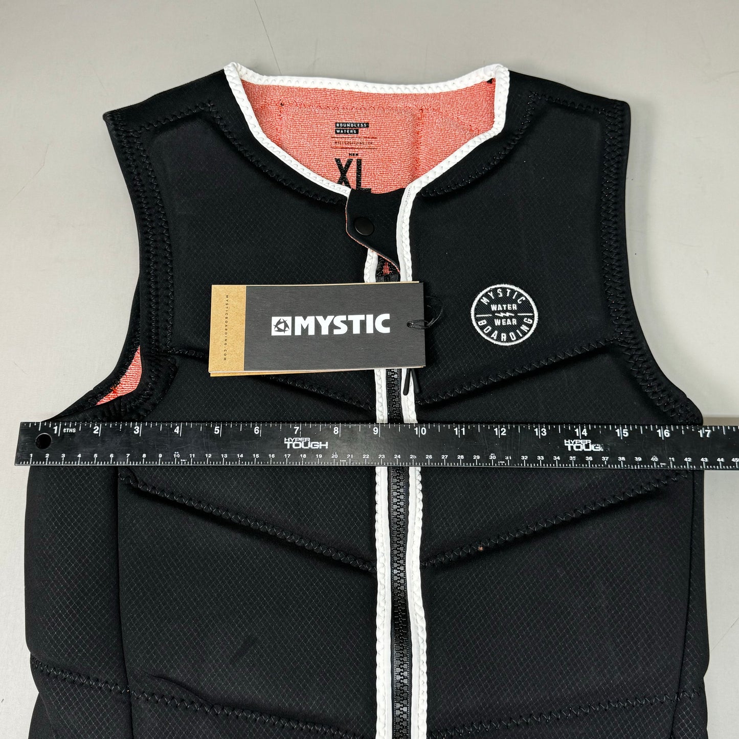 MYSTIC Foil Surfing Impact Vest Fzip Kite NBR Foam Sz XL Black 35005.220140