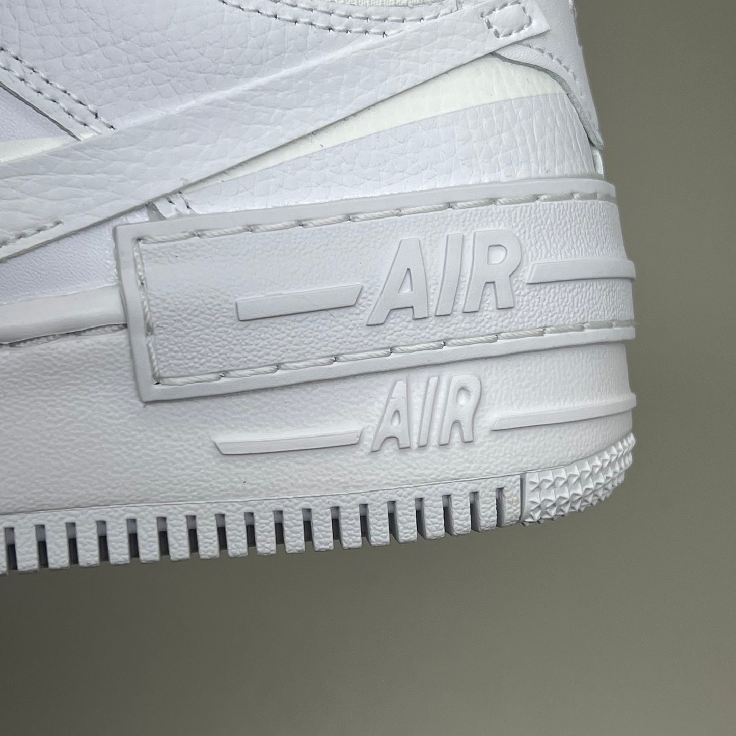 NIKE Air Force 1 Shadow Layered Double Branding Sz Women's 7 White CI0919-100