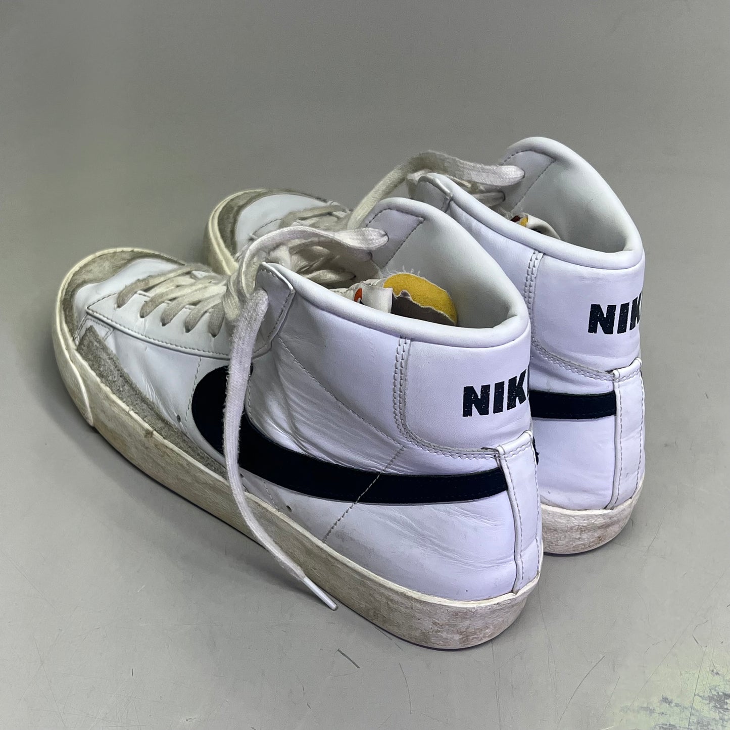 NIKE Blazer High Mid '77 Vintage Shoes Men's Sz 11.5 White/Black (Pre-Owned)