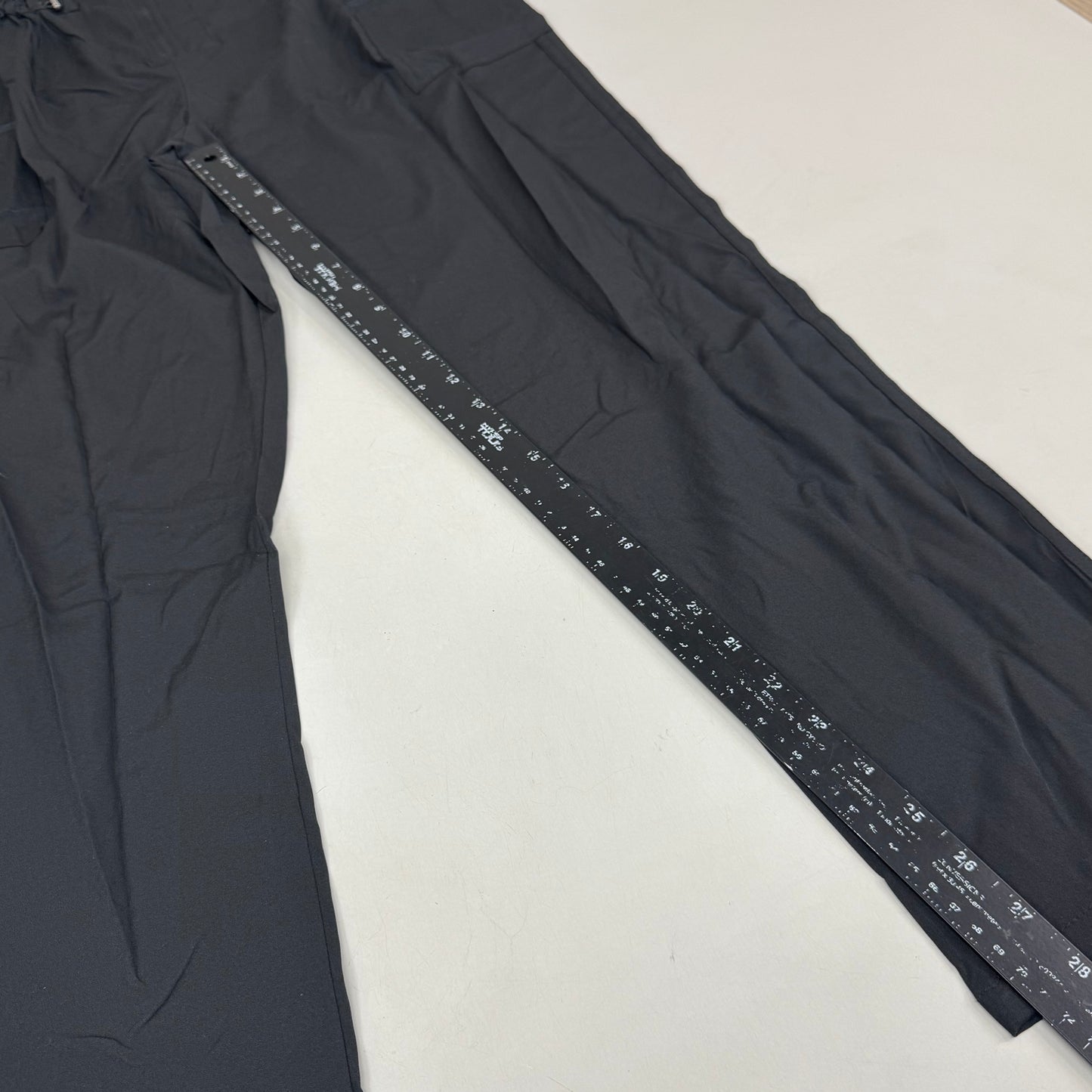 GREEN TOWN 4 Flex Scrubs Jumpsuit Cinch In Waist Women's Sz L Black GFX-023AST