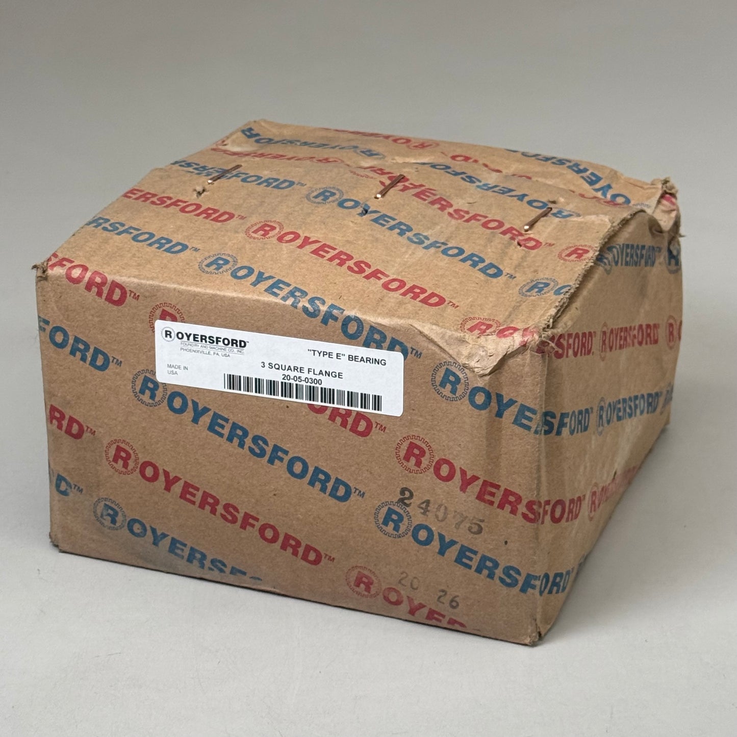 ROYERSFORD TypeE 4-Bolt Square Flange Bearing Timken Tapered Roller 3"20-05-0300