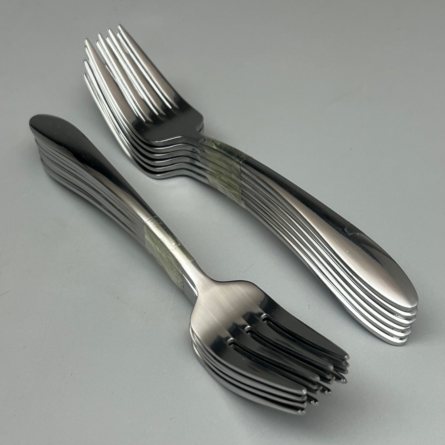 GOLD SERIES IDOL 2 Pack of 12 Qualite Stainless Dinner Forks Metalic