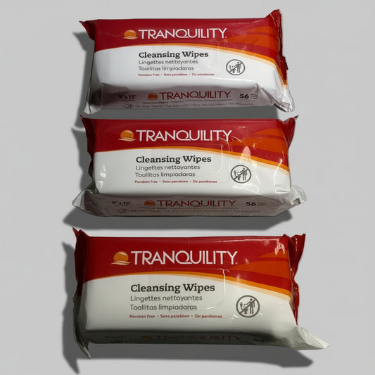 TRANQUILITY (3 PACK - 168 Wipes) Cleansing Wipes Sz 9" x 13"