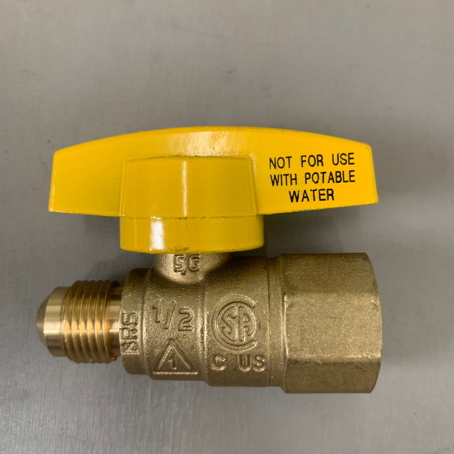 BRASSCRAFT (2 Pack) Gas Ball Valve 3/8" OD Flare x 1/2"F.I.P Gold/ Yellow TBV6-8