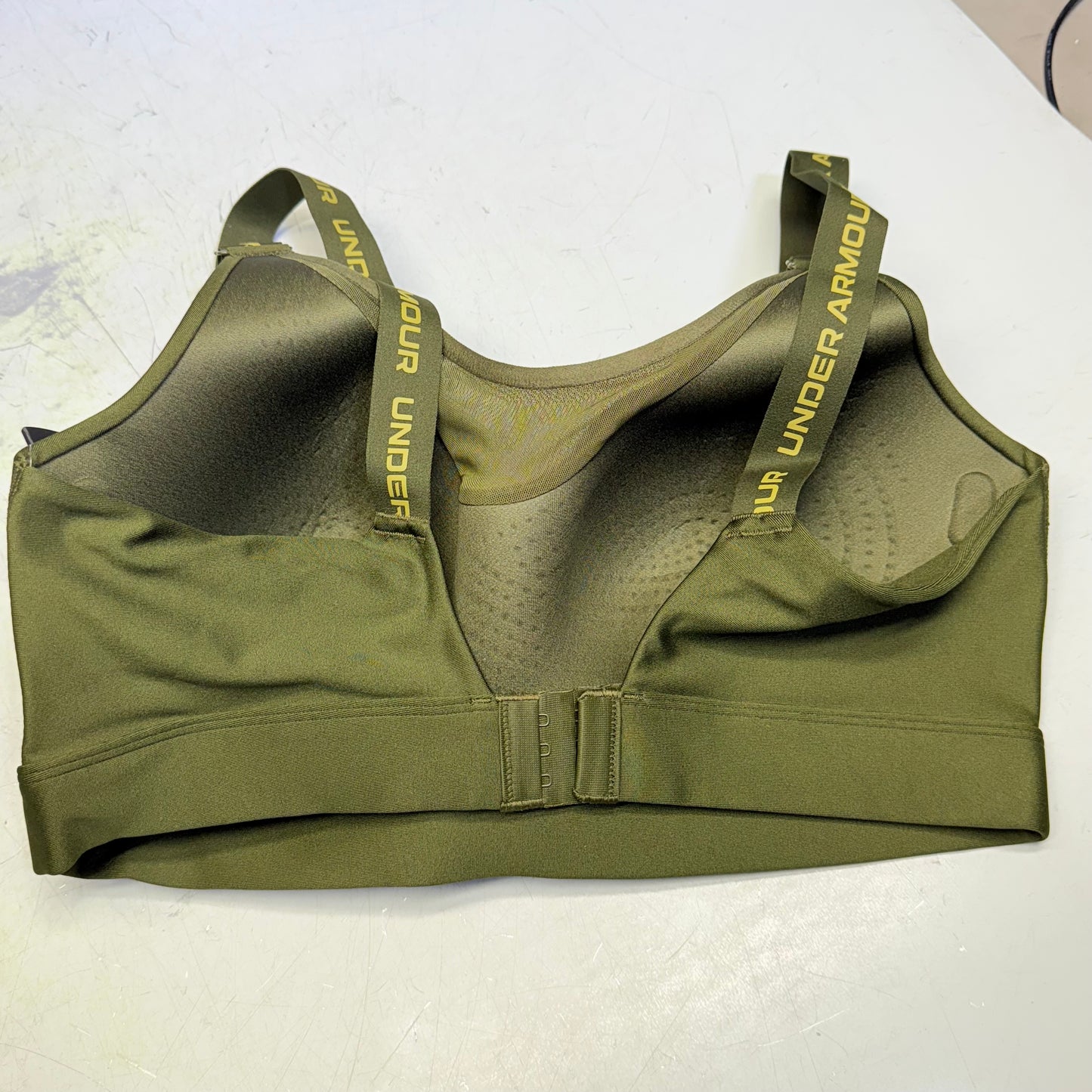 UNDER ARMOUR Infinity 2.0 High Sports Bra Fitted Women's Sz XL Cup(D-DD)Green