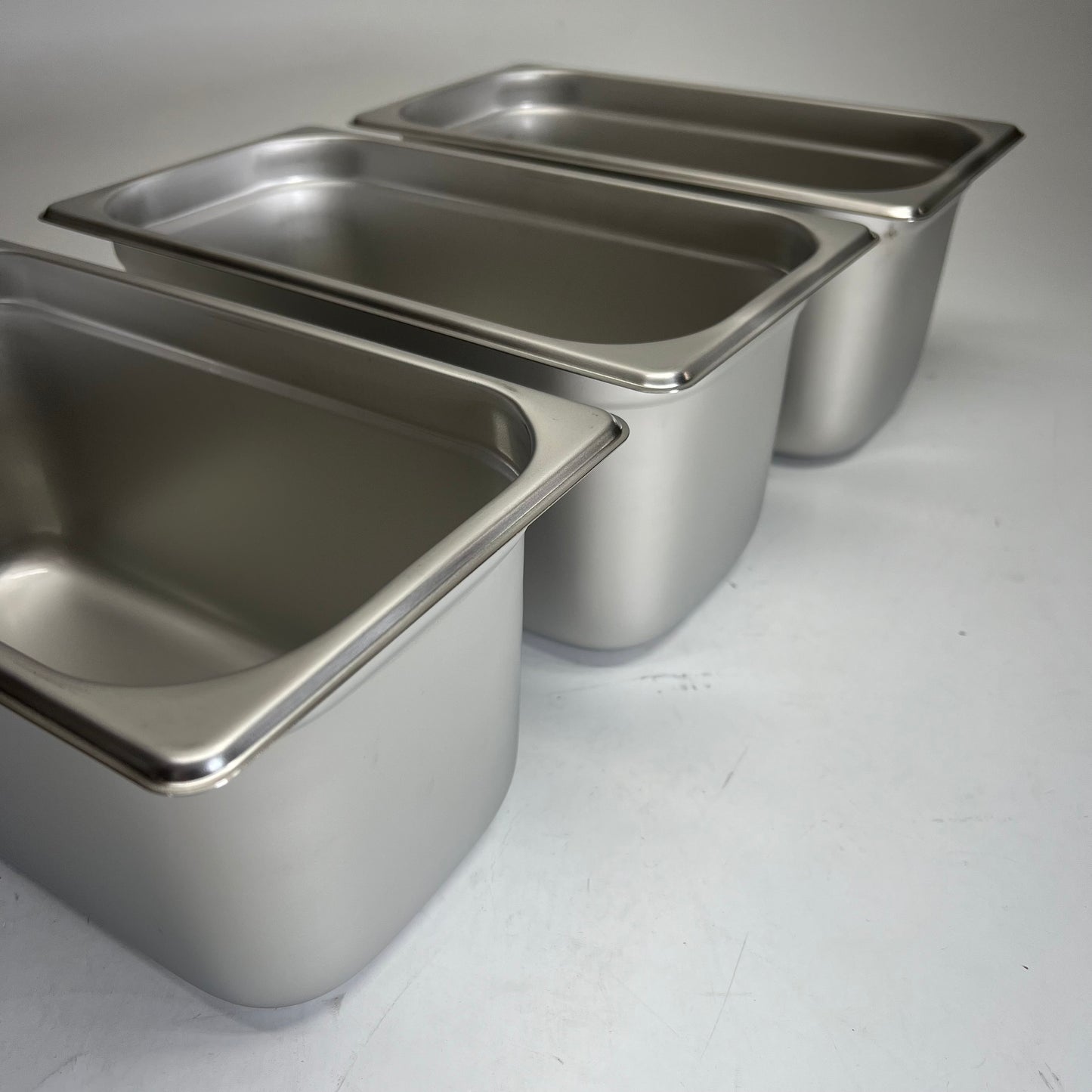 WINCO (12 PACK) Steam Table Pans Stainless Steel 1/3 Size 6" Deep SPJL-306