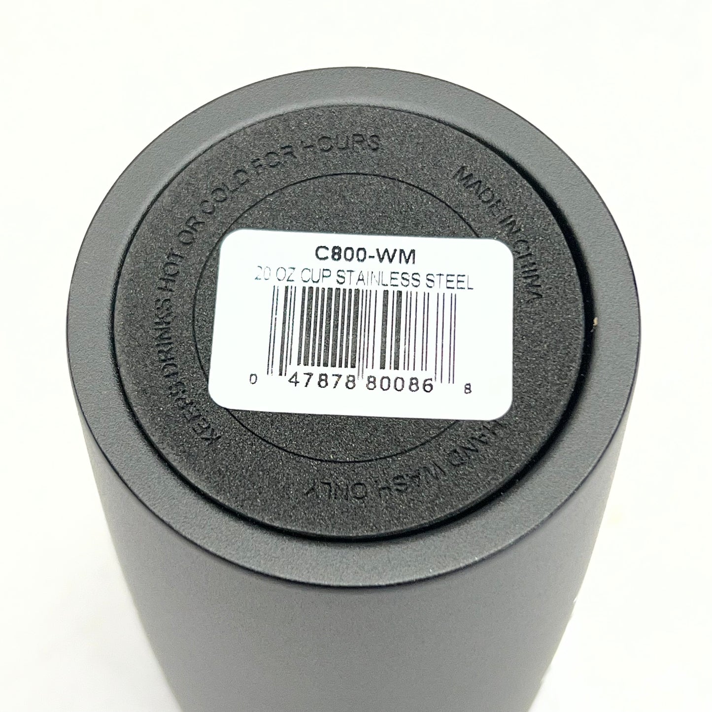 US PALY 20 Oz Stainless Steel Tumbler with Design, Black C800-WM