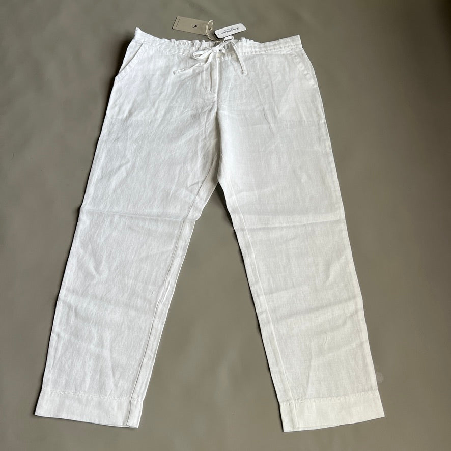 TOMMY BAHAMA Women's Palmbray Tapered Linen Pant White Size L (New)