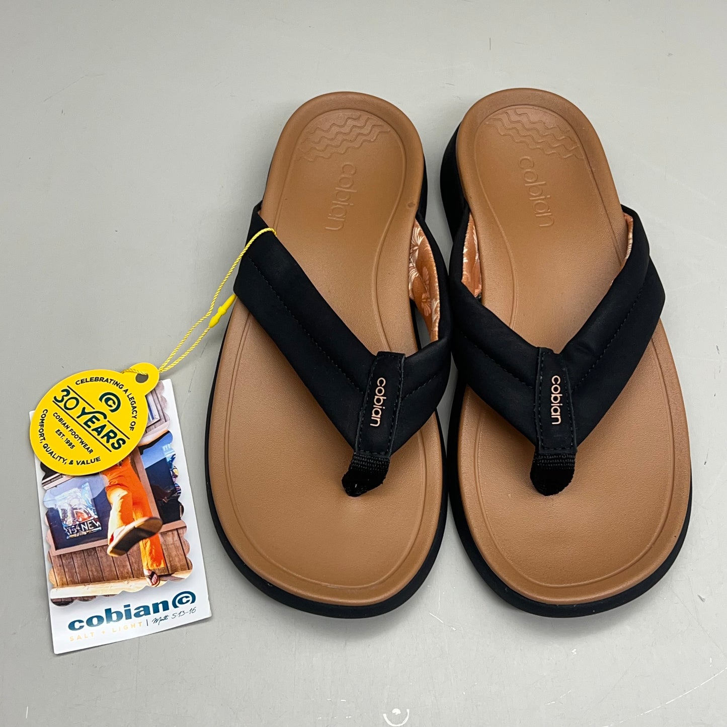 COBIAN Darby Synthetic Suede Strap Sandals Women's SZ 7, EU 37 Black DAR24-001-7