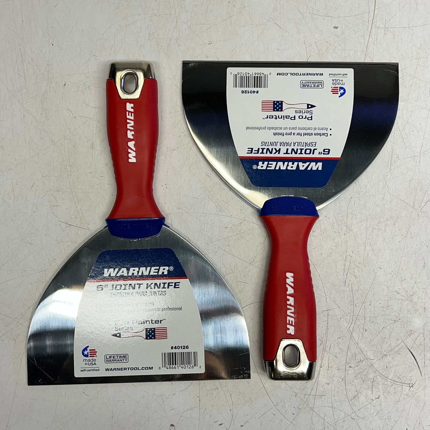 WARNER  (2 PACK) Pro Painter Series Finish Joint Knife  6" Red/Blue 40126