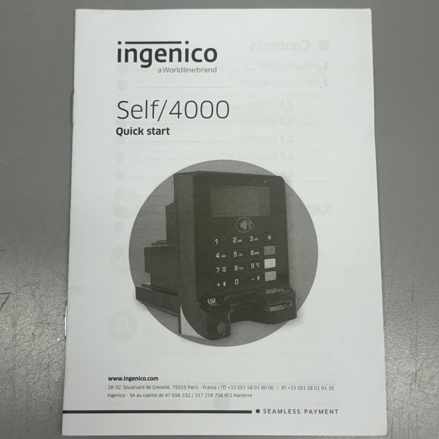 INGENICO All-In-One Card Reader Payment Terminal Self/4000