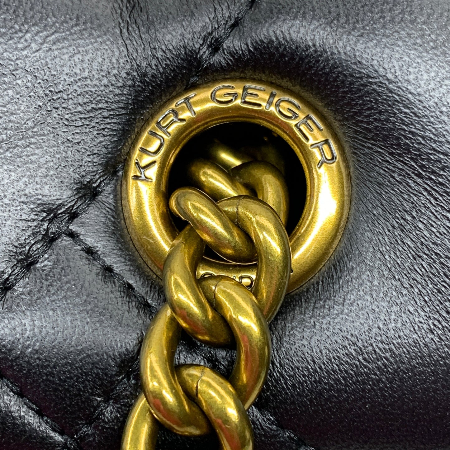KURT GEIGER Kensington Soft Leather XXL Bag 15" x 9" Black 4708500109 New