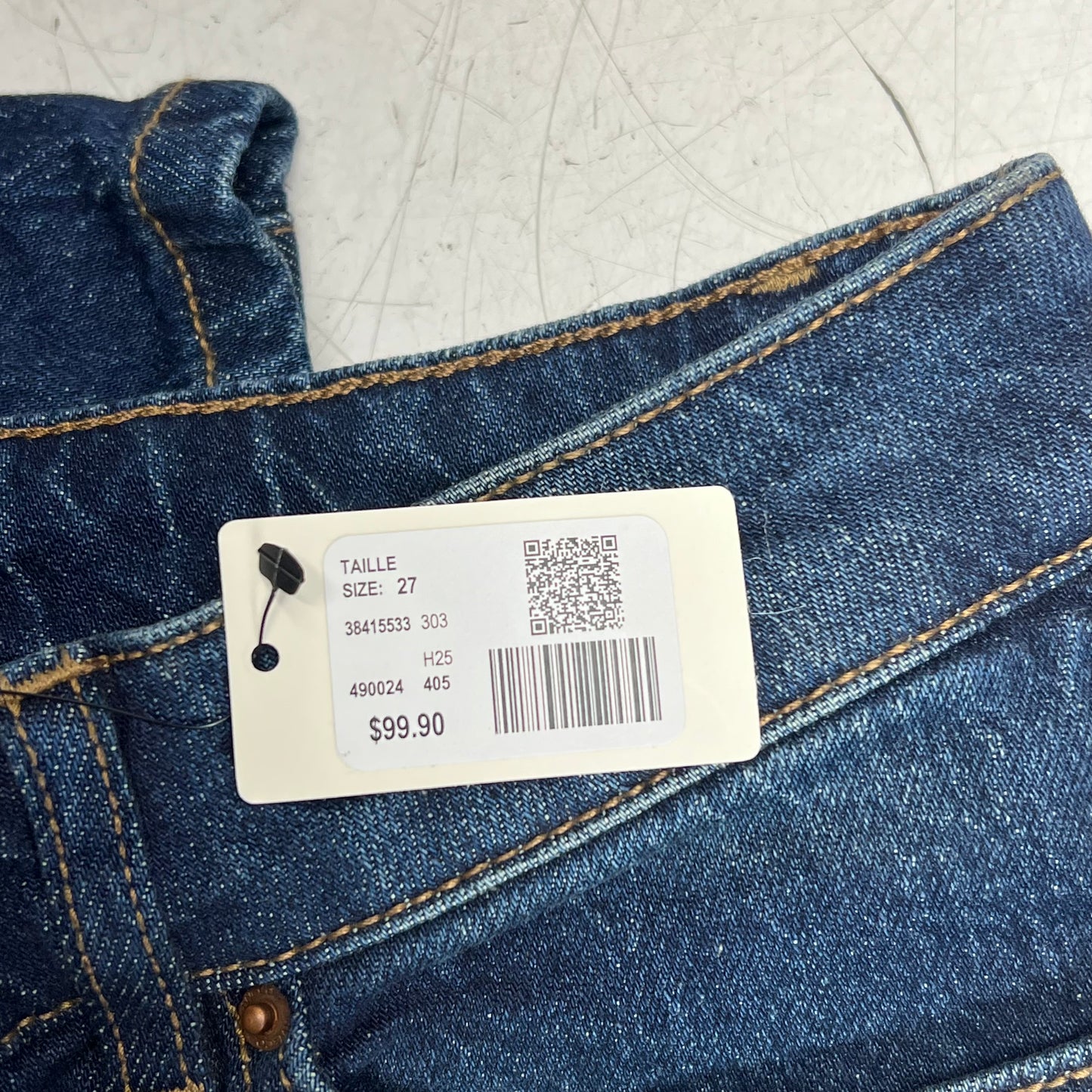 RW & CO High Rise Fit Wide Leg Jeans  Women's Sz 27 Dark Sapphire 490024