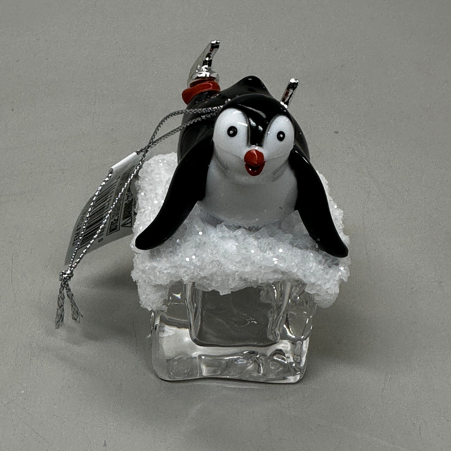 KURT S. ADLER Penguin On Ice Belly Skater Christmas Ornament 4.25" T2458