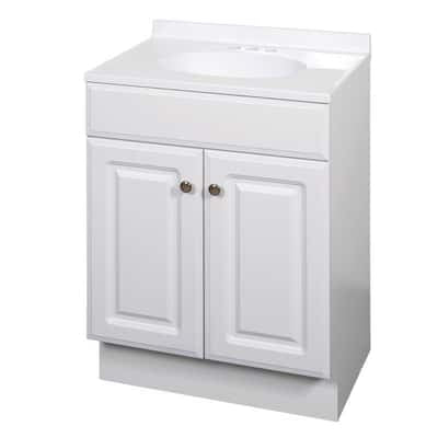 ZA@ ZENNA HOME Single White Vanity & Sini Top RBC24WW Sz 33”Hx24”Lx18”W (New Other)