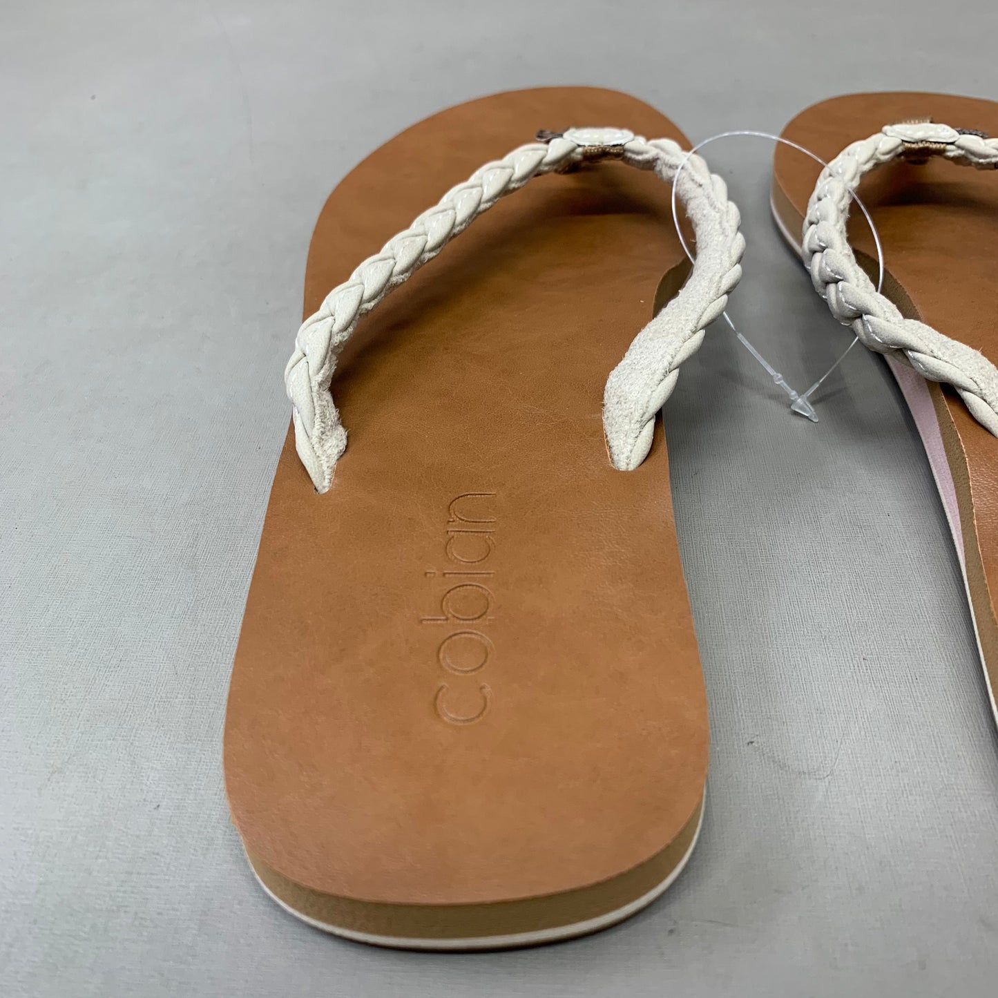 COBIAN Braided Pacifica Sandals Women's SZ 10, EU 41 Cream BBP23-110-10