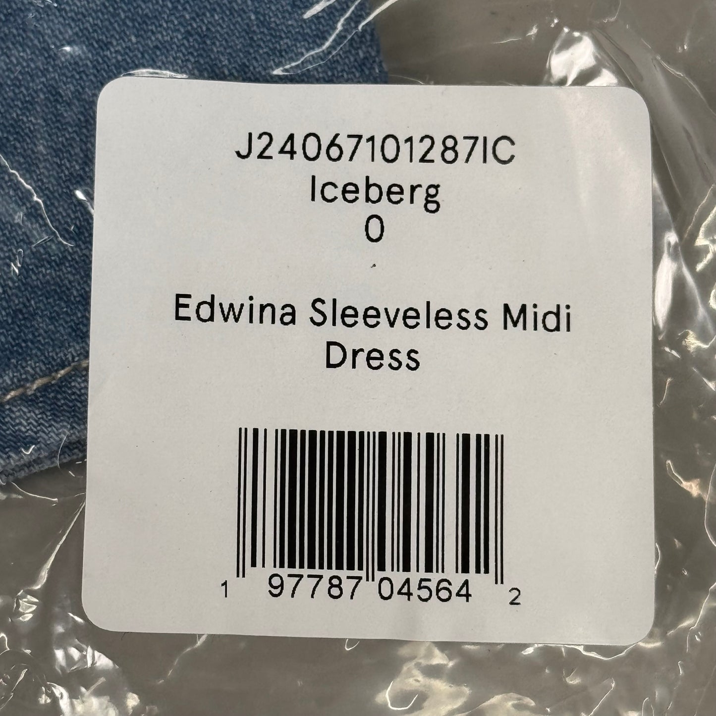 VERONICA BEARD Jeans Edwina Sleeveless Midi Dress Sz-0 Iceberg J24067101287IC