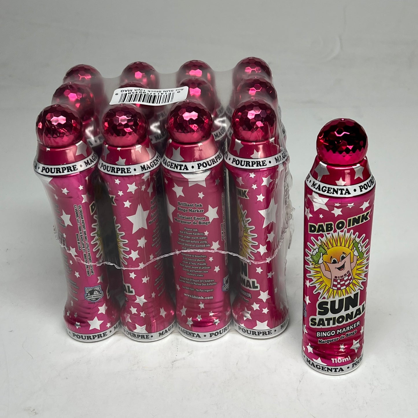 DAB O INK (12 PACK) Sun Sational Bingo Marker Bright Ink 110ml/4oz Magenta D26