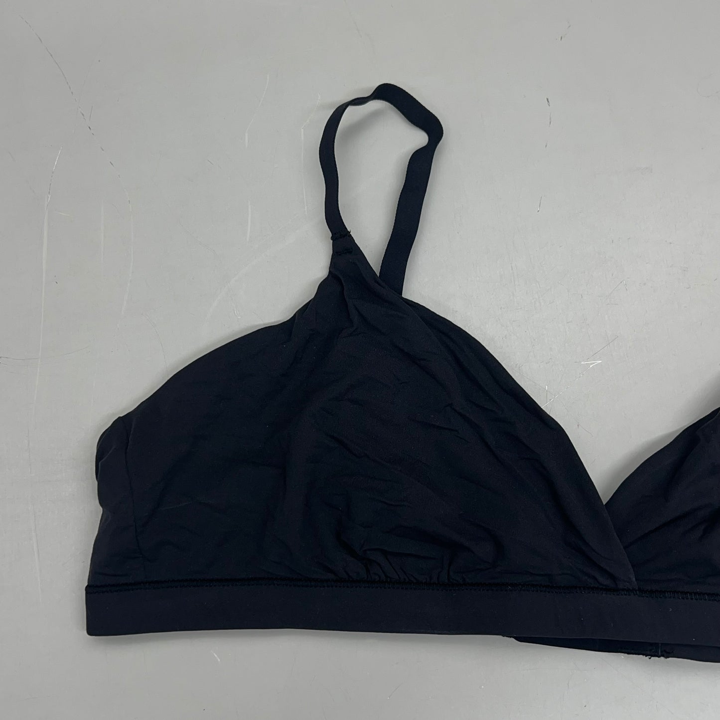 SKIMS Triangle Bralette 2-Ply Mesh Supportive Stretch Womens Sz 2XL Onyx