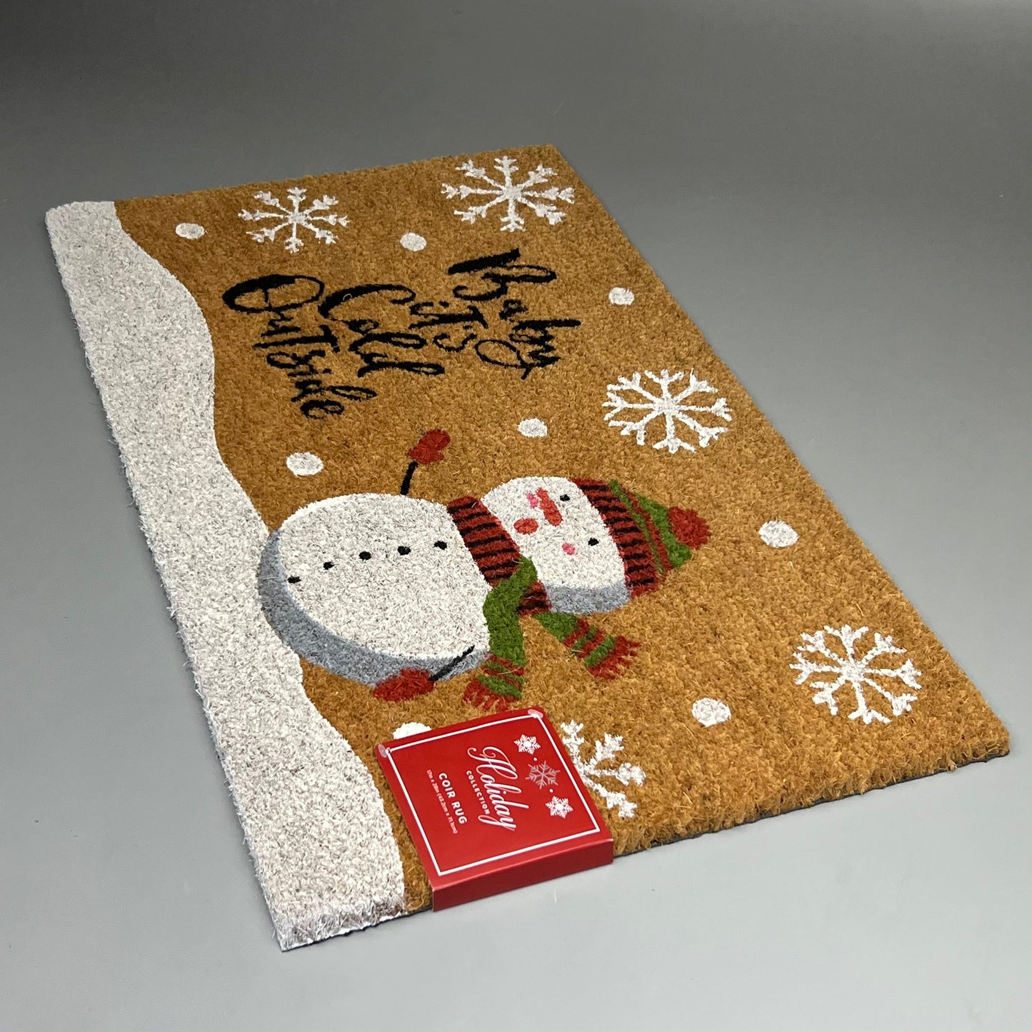 ZA@ HOLIDAY COLLECTION (6 PACK) Assorted Christmas Coir(Coconut Husk) Door Mats 17x28 C