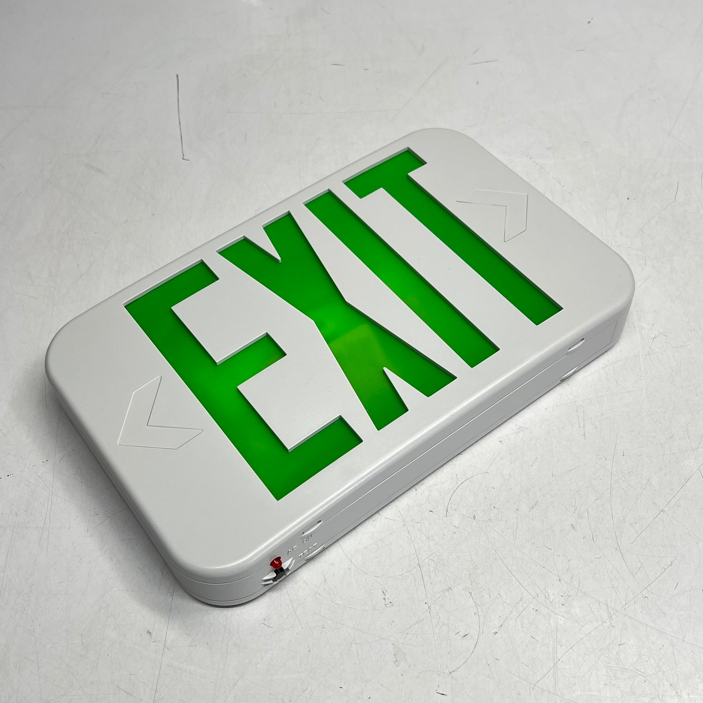 COOPER LIGHTING All-pro APX Thermoplastic LED Exit Sign 12.5x7" Green APX7GB