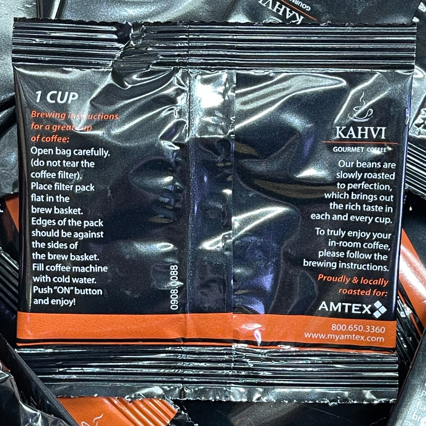 KAHVI (200 PACK) Gourmet Arabica Blend Decaf Coffee 1 cup per packet C-CF-KAH-1D