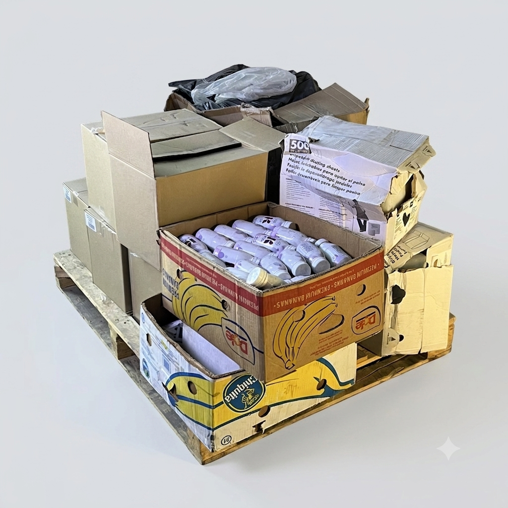 ZA@ Pallet of MIXED Vitaflo Protein, Dust Sheets, Spray Bottle Nozzle, Paperboard Envelope, Etc... (AS-IS)
