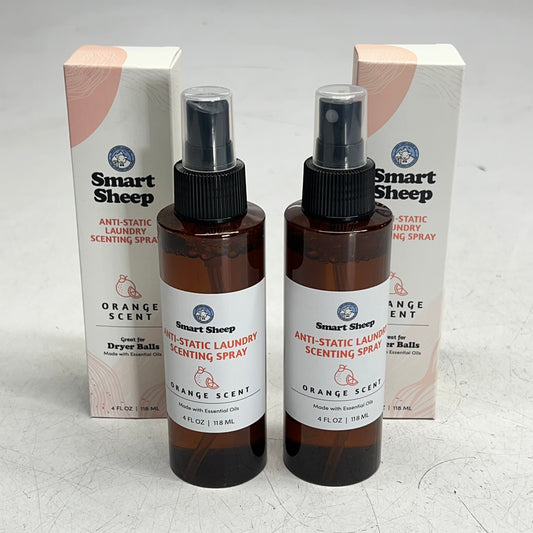 SMART SHEEP (2 PACK) Anti-static Orange Scent Spray W/ Essential Oil 4 fl oz