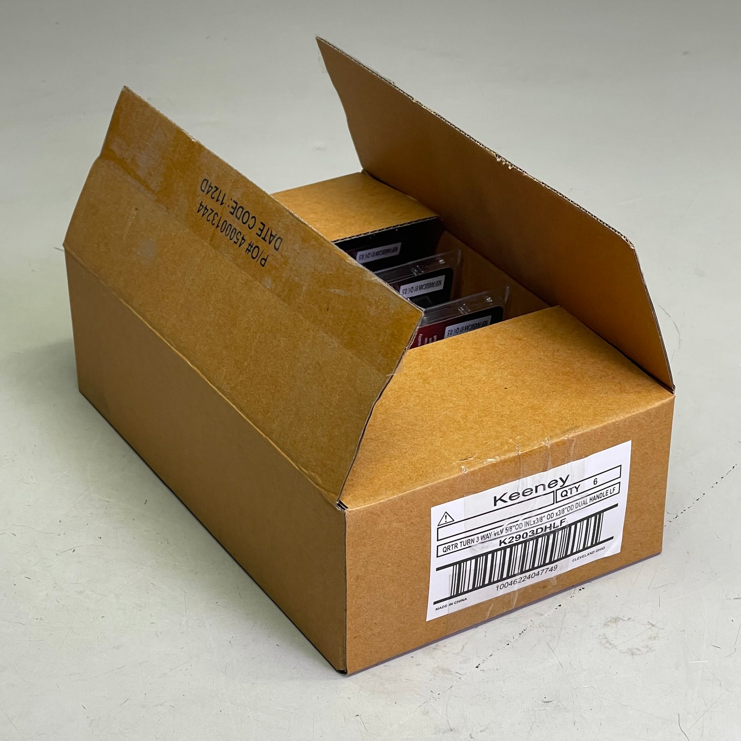 KEENEY Quarter Turn 3-Way Dual Shut-off Valve 5/8"OD x 3/8"OD x 3/8"OD K2903DHLF