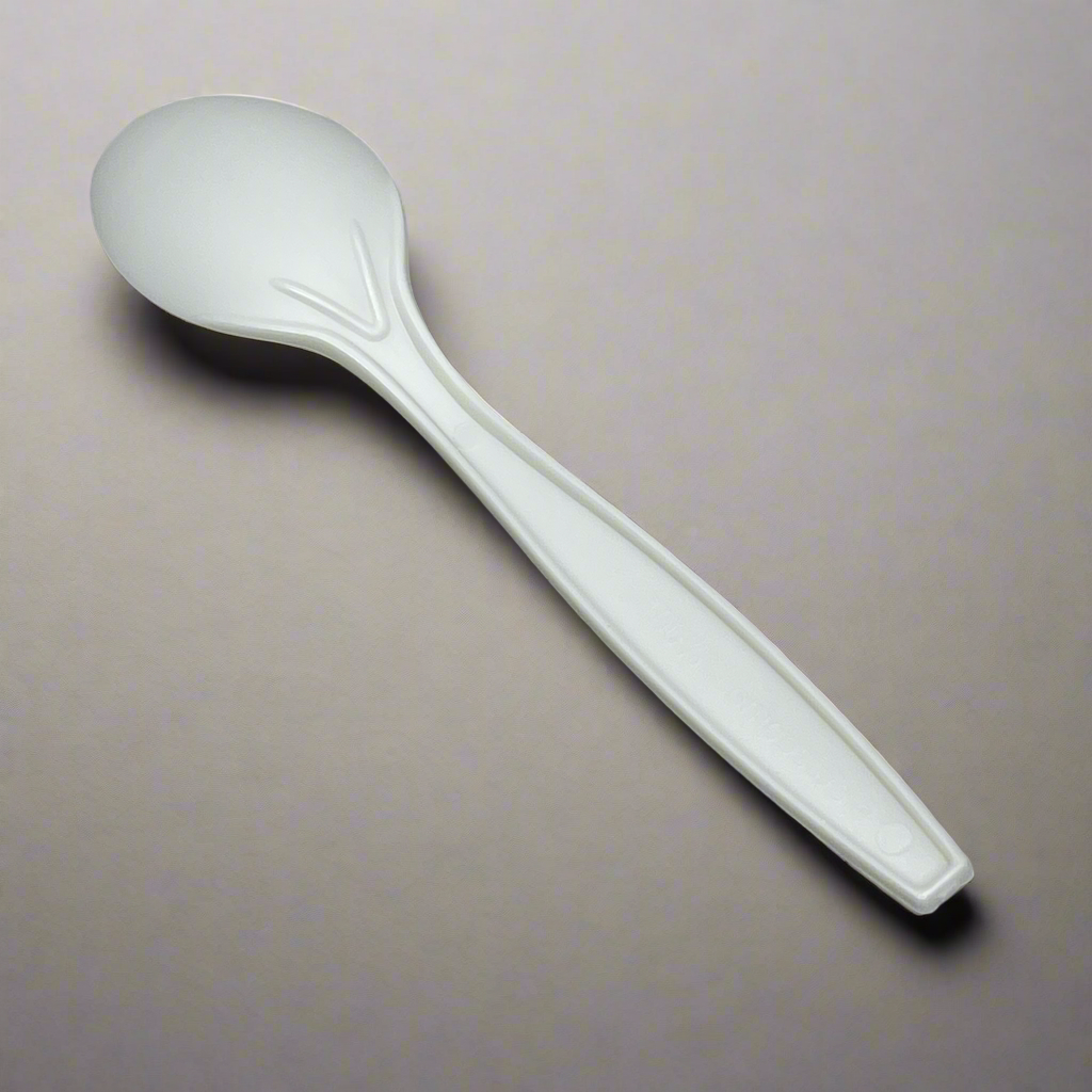 ZA@ FROZEN SOLUTIONS (6,000 PACK) Compostable Spoons 6.5" Off White G