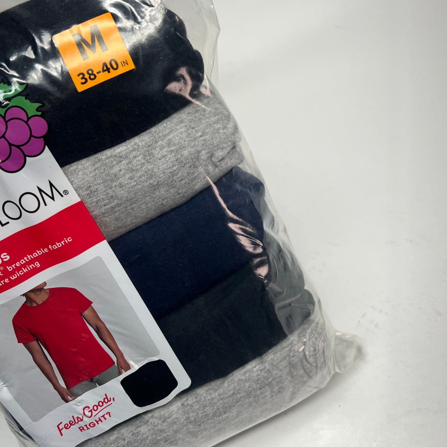 ZA@ FRUIT OF THE LOOM (6 PACK) Crew Neck T-shirts  Men's Sz M Assorted Colors