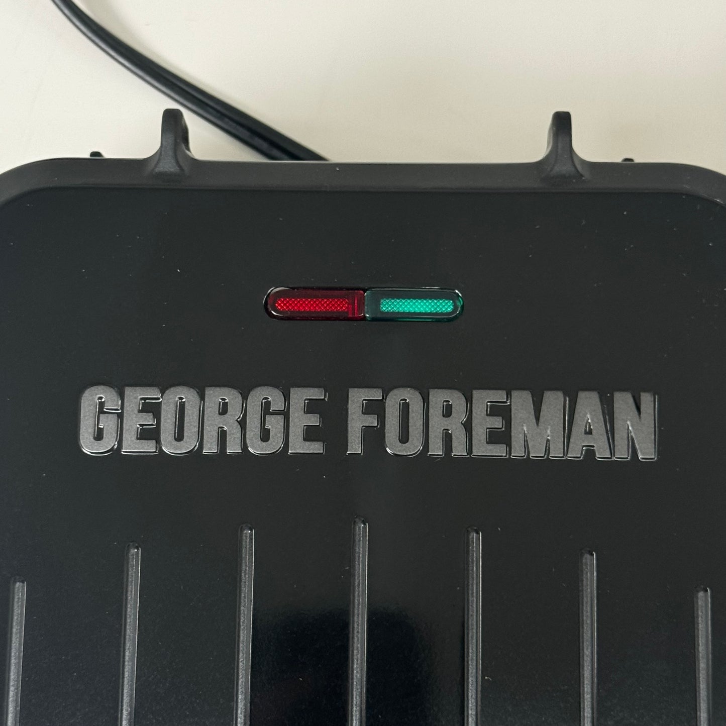 GEORGE FOREMAN Individual Sized Grill & Panini Press 1" Hinge Black GRS040BC AS-IS