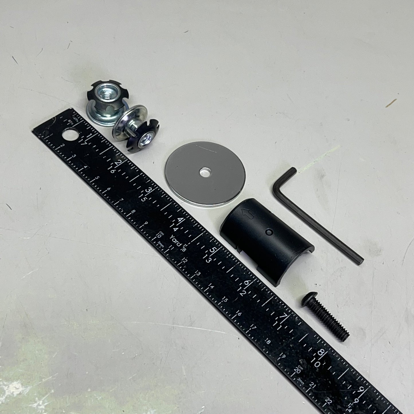 QUANTUM STORAGE (1 SET)Security Door Mounting Bracket 24"D Chrome Plated SDMB24C