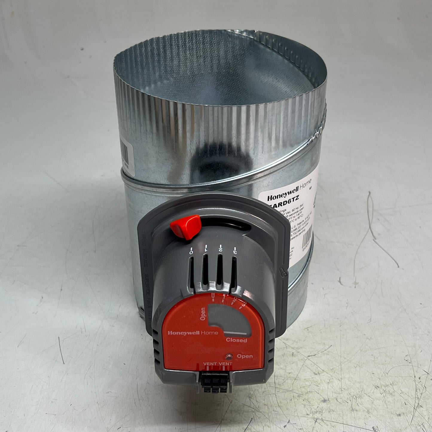 HONEYWELL Steel TrueZONE Motorized Fresh Air Damper 6" 24V Chrome EARD6TZ