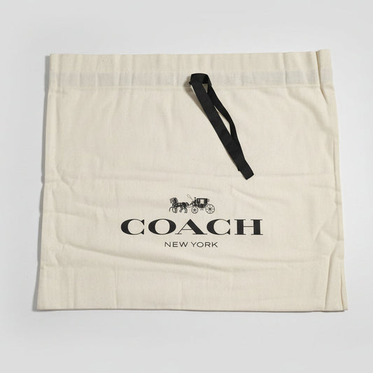 COACH Cotton Ribbon Closure Dust Protection Bags  24"x23" Off White/Black