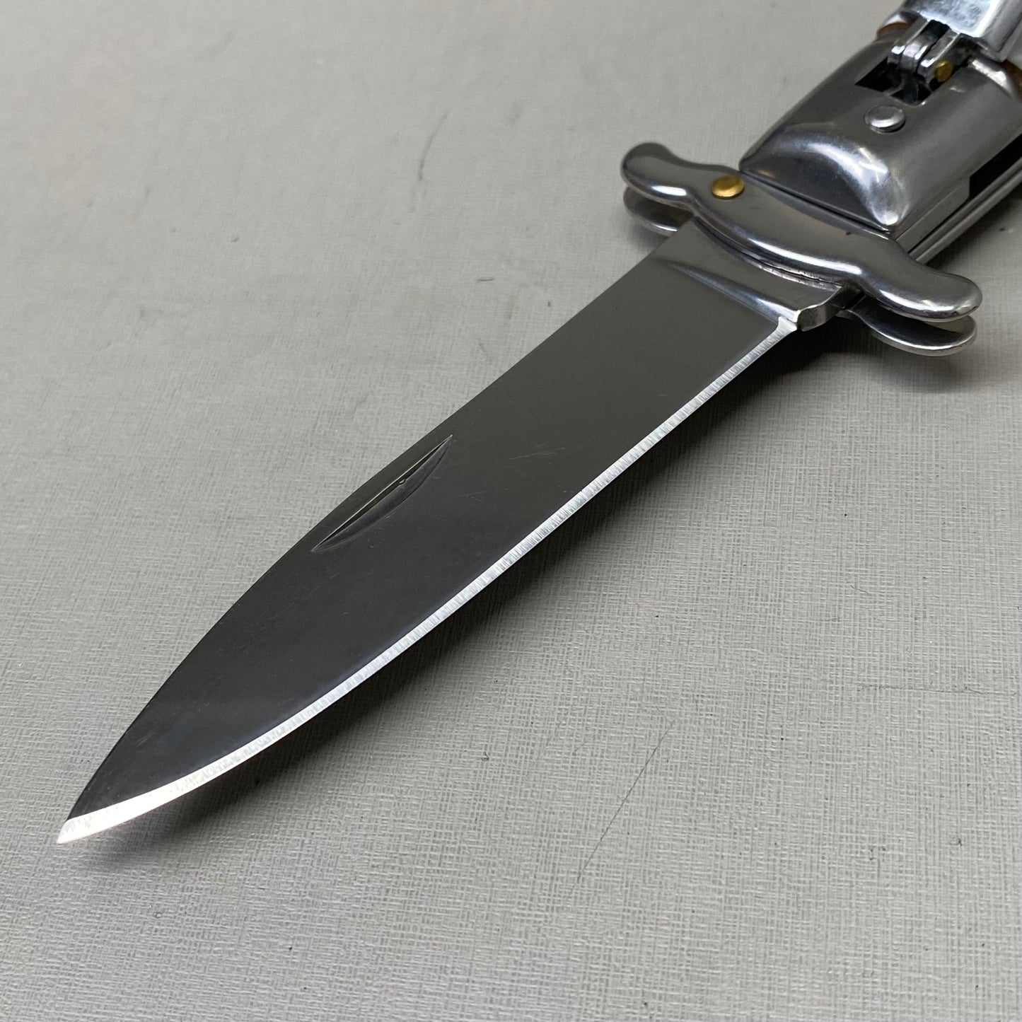 ZA@ ARMED FORCE TACTICAL Hand Crafted OTF Pocket Knife  3.5"Blade 8" Knife White Marble ST-10WP