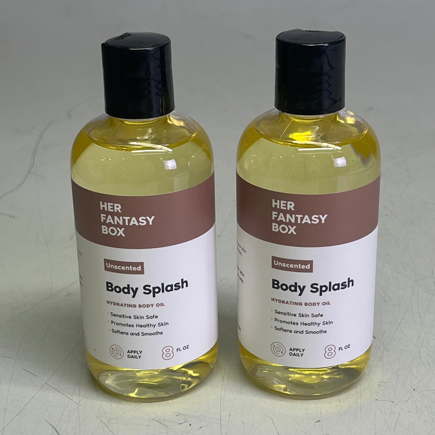 HER FANTASY BOX (2 PACK)Body Splash Hydrating Body Oil Unscented 8fl Oz BB 09/28