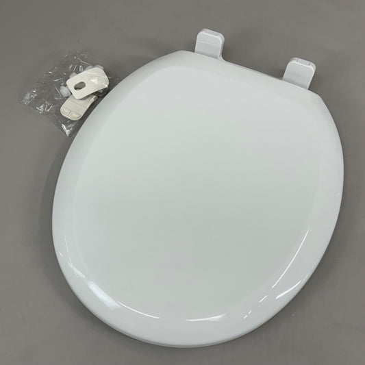 JONES STEPHENS Slow Close Premium Plastic Toilet Seat 16 1/2" White C1606OS00