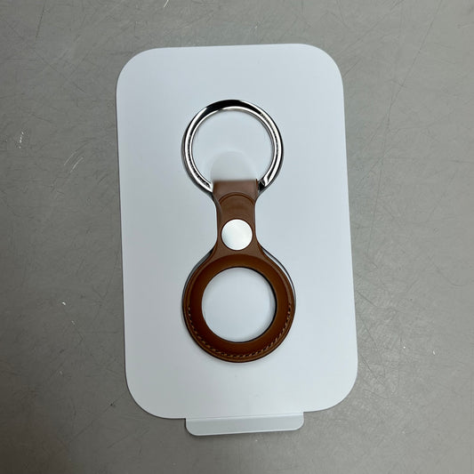 APPLE Stainless Steel & Leather Key Ring For AirTag Brown MX4M2ZM/A (Return)