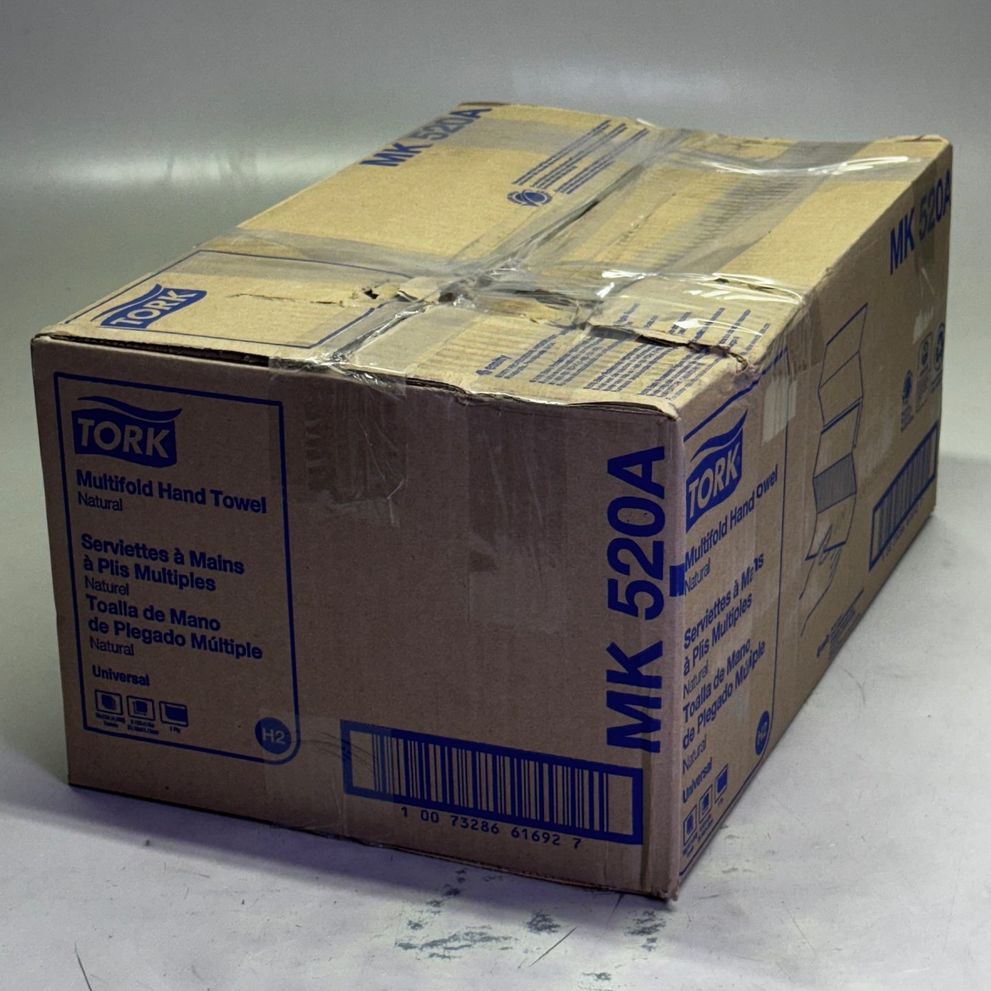 ZA@ TORK MK 520A (4,000 TOWELS TOTAL) Natural Multi-Fold Hand(New Other, Distressed Box) B